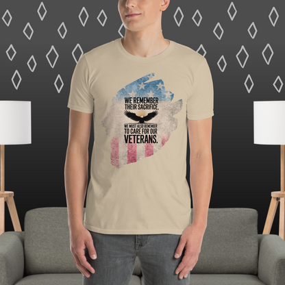 We Remember Their Sacrifice T-Shirt | Veteran Tribute Gift | PTSD Awareness Shirt | Memorial Day Tee | Mental Health Support Unisex Shirt