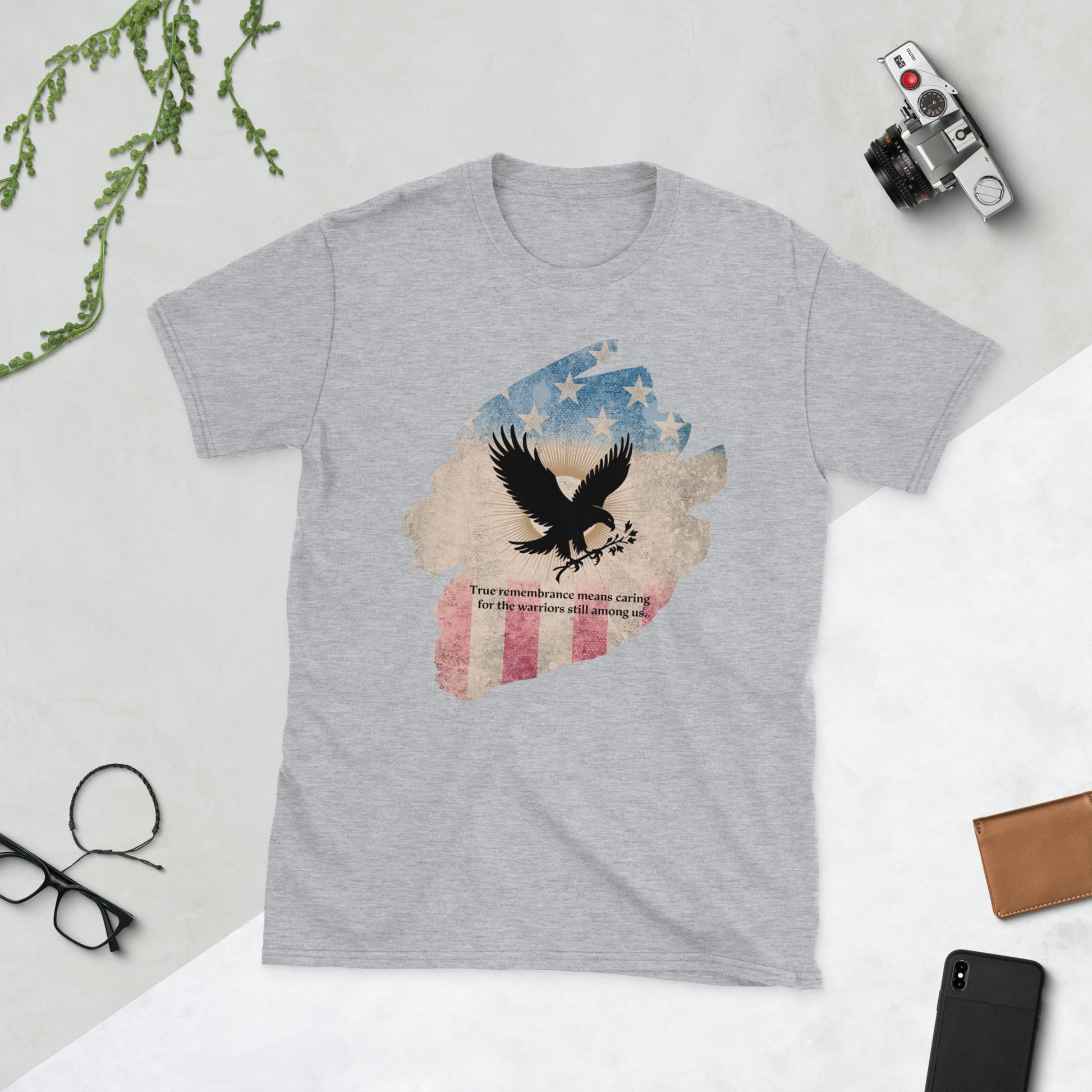 True Remembrance Means Caring T-Shirt | Veteran Tribute Gift | PTSD Awareness Shirt | Memorial Day Tee | Mental Health Support Unisex Shirtt