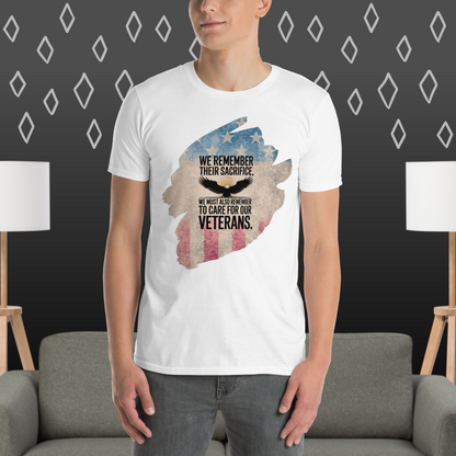 We Remember Their Sacrifice T-Shirt | Veteran Tribute Gift | PTSD Awareness Shirt | Memorial Day Tee | Mental Health Support Unisex Shirt