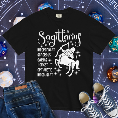 Sagittarius Zodiac - Comfort Colors Unisex Garment-Dyed Heavyweight T-Shirt