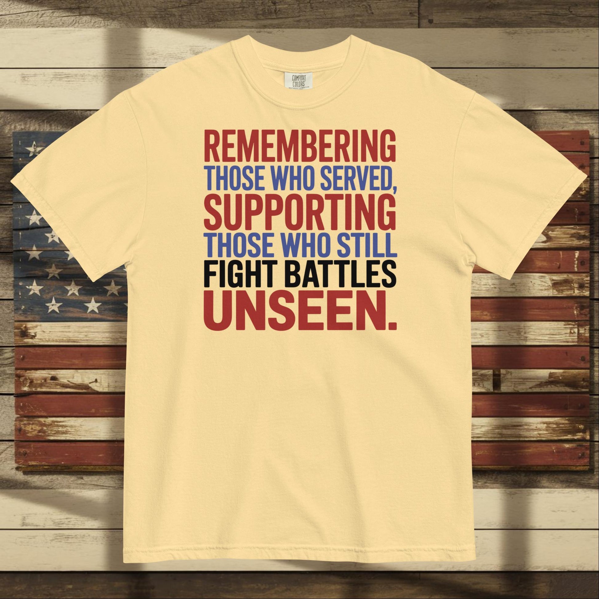 Remembering Those Who Served heavyweight t-shirt for honoring military service and veteran healing