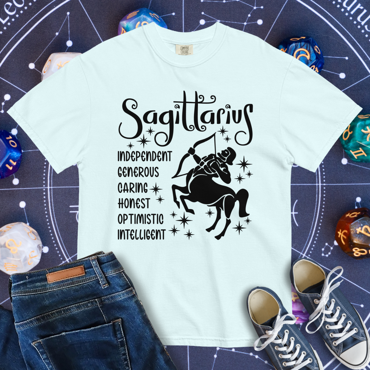 Sagittarius Zodiac - Comfort Colors Unisex Garment-Dyed Heavyweight T-Shirt