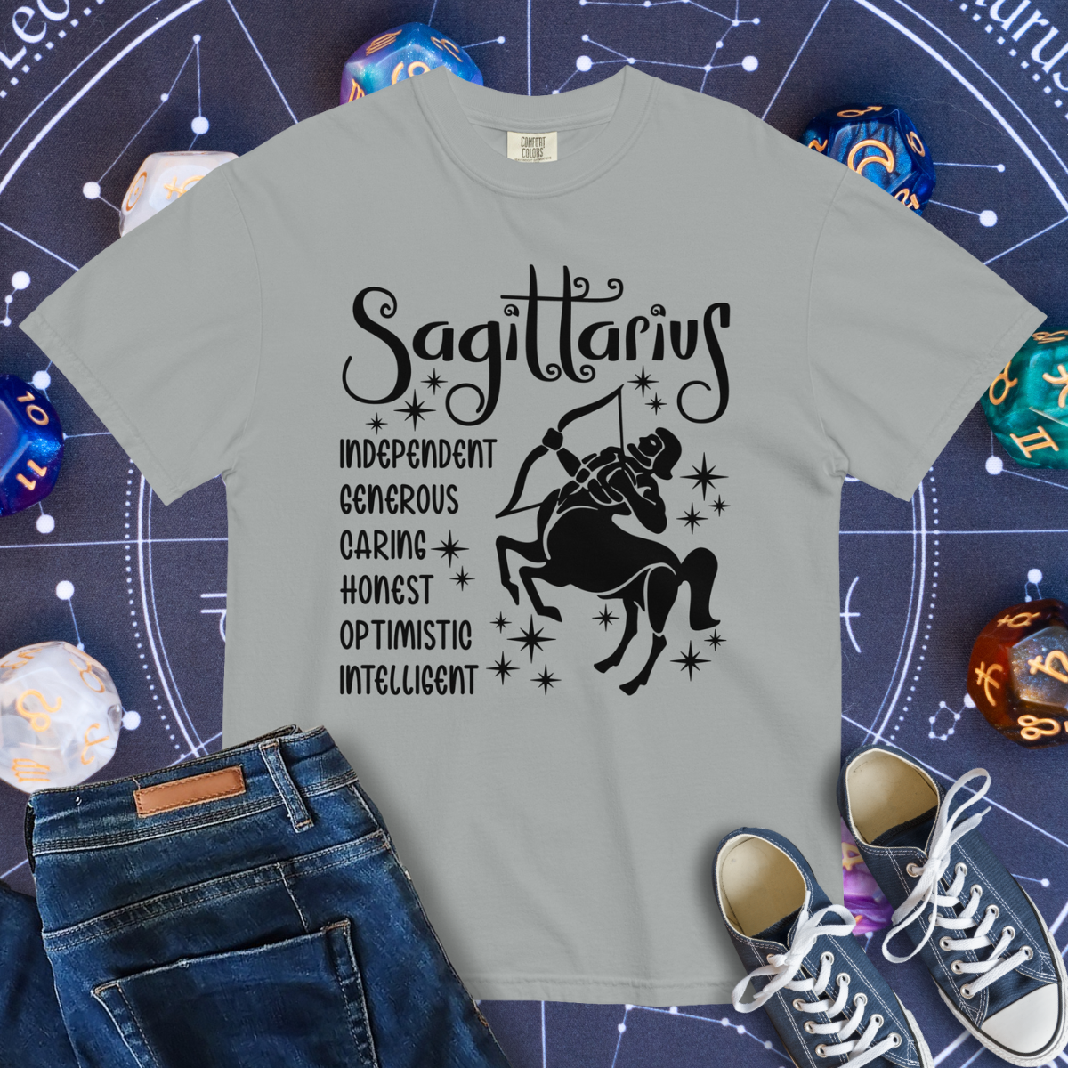 Sagittarius Zodiac - Comfort Colors Unisex Garment-Dyed Heavyweight T-Shirt