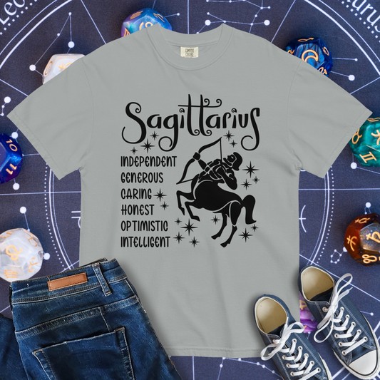 Sagittarius Zodiac - Comfort Colors Unisex Garment-Dyed Heavyweight T-Shirt