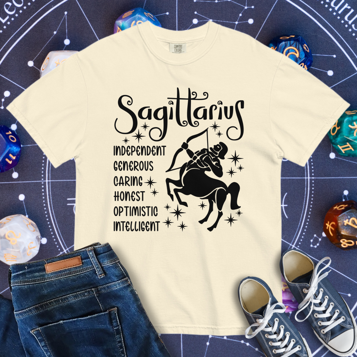 Sagittarius Zodiac - Comfort Colors Unisex Garment-Dyed Heavyweight T-Shirt