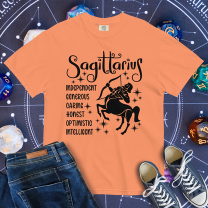 Sagittarius Zodiac - Comfort Colors Unisex Garment-Dyed Heavyweight T-Shirt
