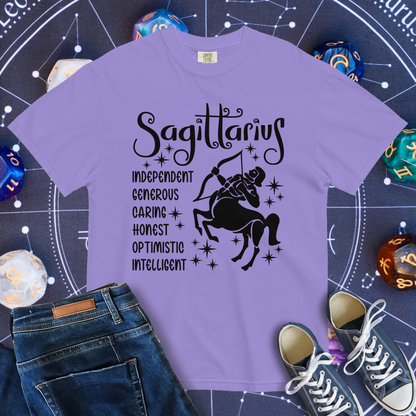 Sagittarius Zodiac - Comfort Colors Unisex Garment-Dyed Heavyweight T-Shirt