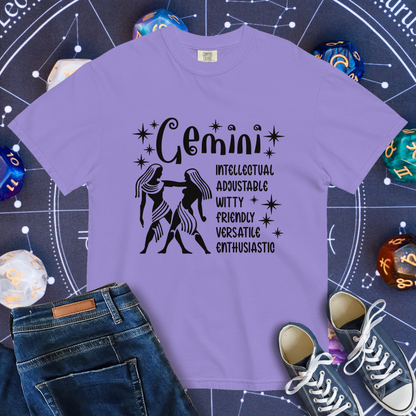Gemini Zodiac - Comfort Colors Unisex Garment-Dyed Heavyweight T-Shirt