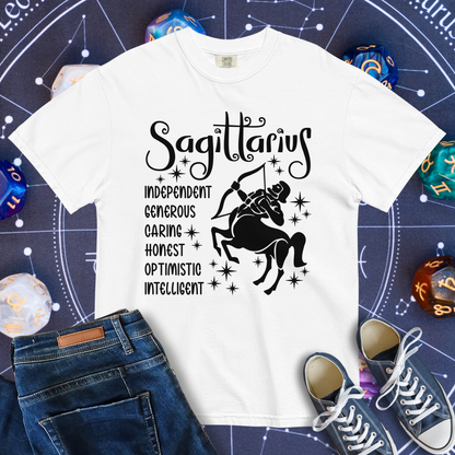 Sagittarius Zodiac - Comfort Colors Unisex Garment-Dyed Heavyweight T-Shirt