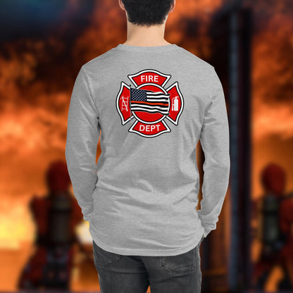Brave. Burned Out. Firefighter Mental Health Awareness Long Sleeve Tee