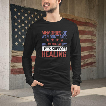 Memories of War Don’t Fade shirt for veteran mental health and PTSD advocacy