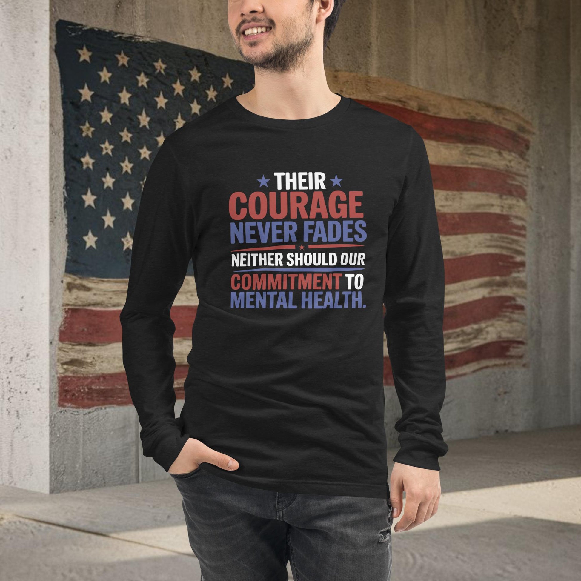 Their Courage Never Fades shirt for veterans, supporting PTSD awareness and care