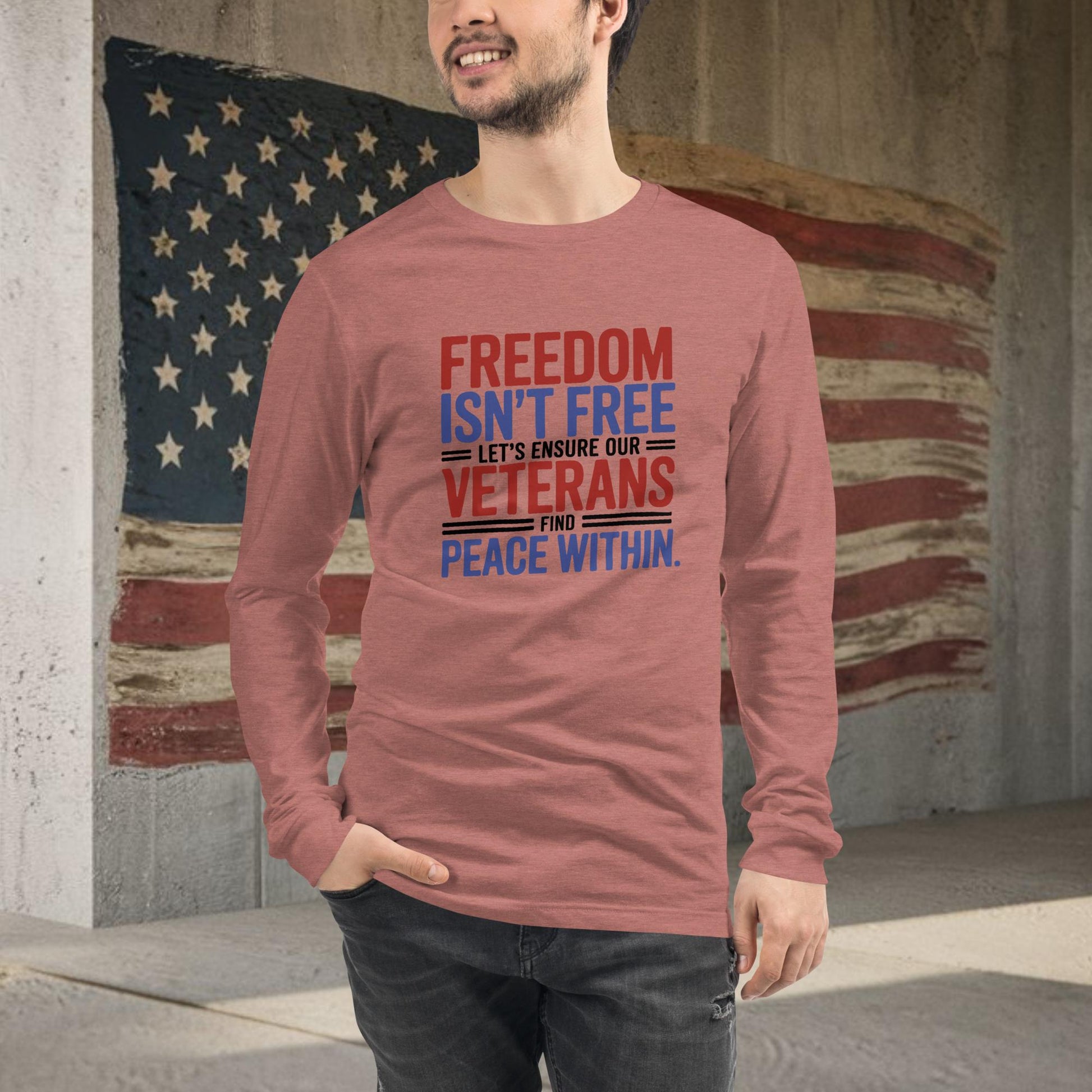 Freedom Isn’t Free shirt with PTSD awareness and veteran mental health support