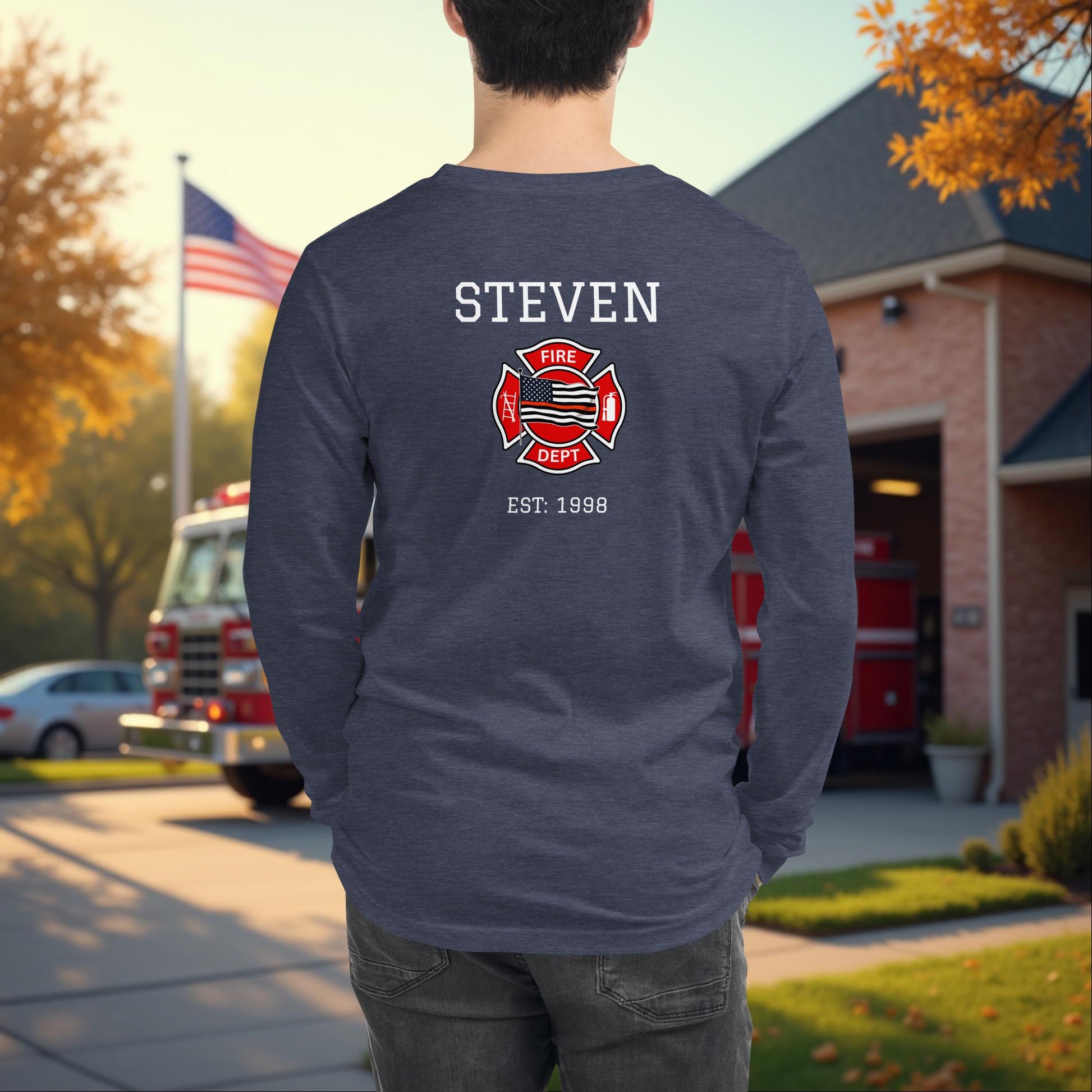 Courage Doesn't Mean Never Being Afraid Firefighter Healing Long Sleeve Tee Wellness Gift