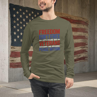 Freedom Isn’t Free shirt with PTSD awareness and veteran mental health support