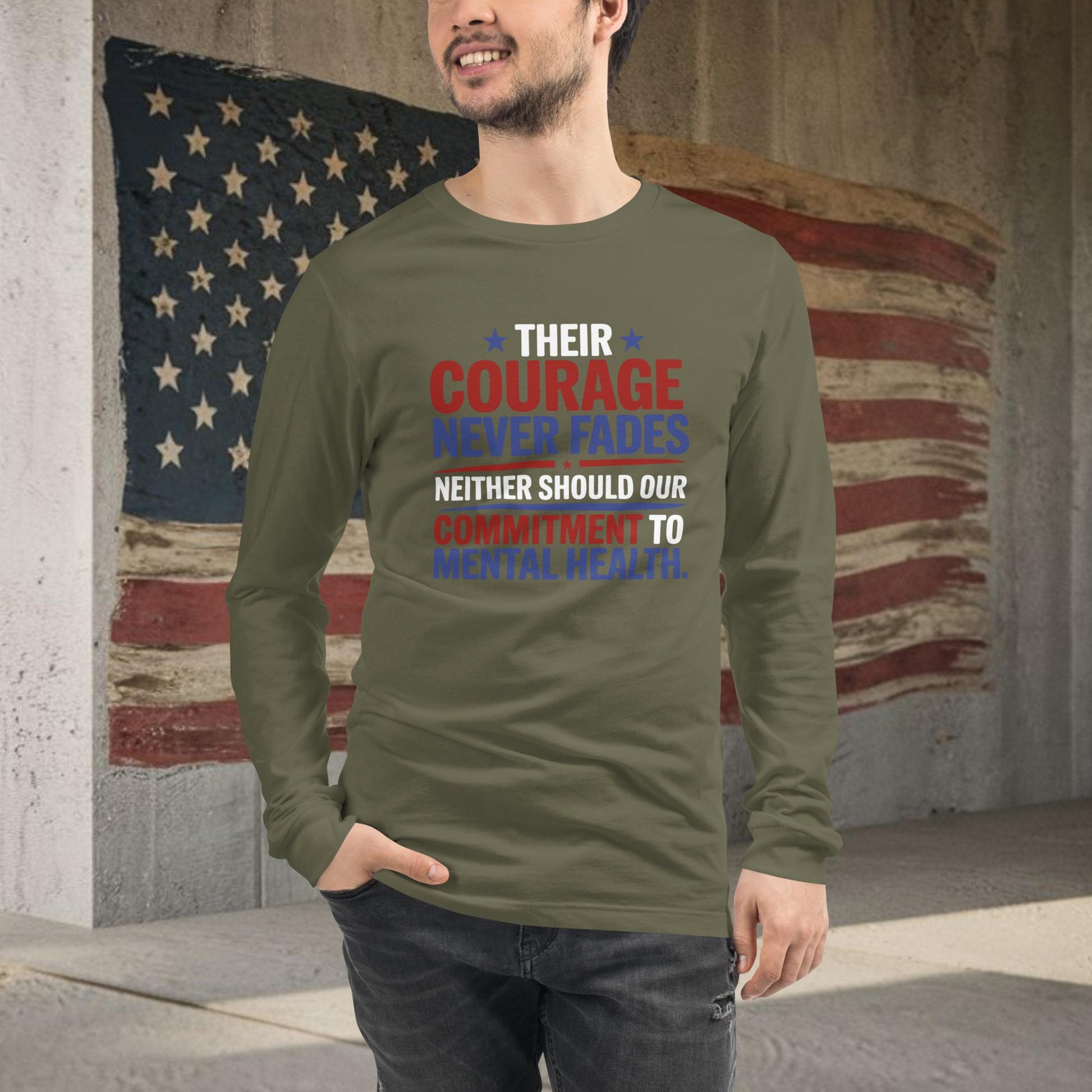 Their Courage Never Fades shirt for veterans, supporting PTSD awareness and care