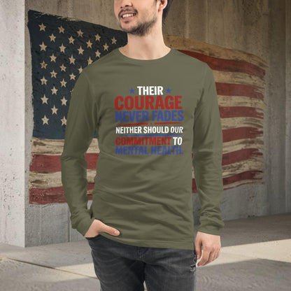 Their Courage Never Fades shirt for veterans, supporting PTSD awareness and care