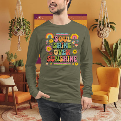 Soul Shine Over Sunshine Long Sleeve Tee - Healing & Spiritual Self-Care Shirt