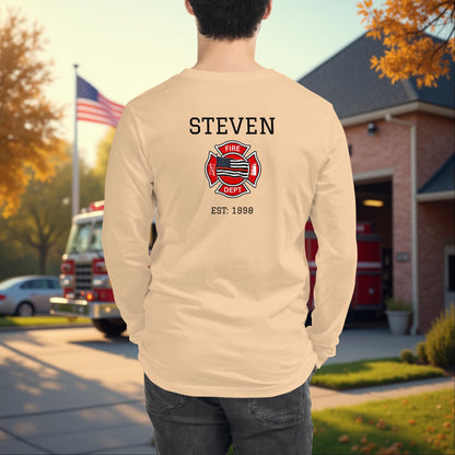 Every Firefighter Deserves Mental Wellness long sleeve tee, first responder support shirt
