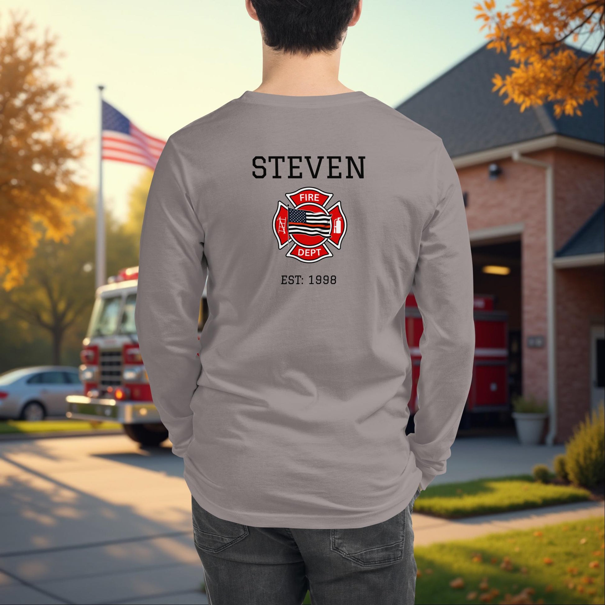 Bravery Needs Rest Too firefighter wellness long sleeve tee, mental health support apparel