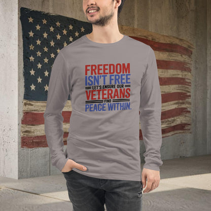 Freedom Isn’t Free shirt with PTSD awareness and veteran mental health support