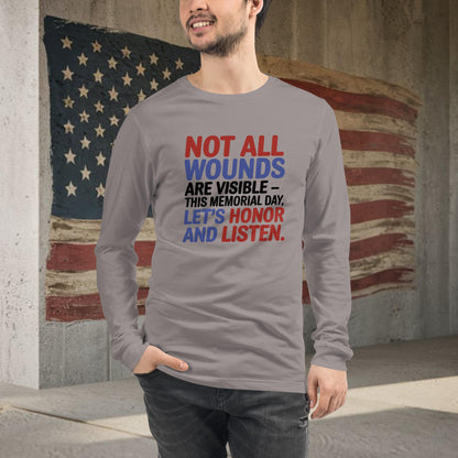 Not All Wounds Are Visible shirt with PTSD support and mental health care for veterans