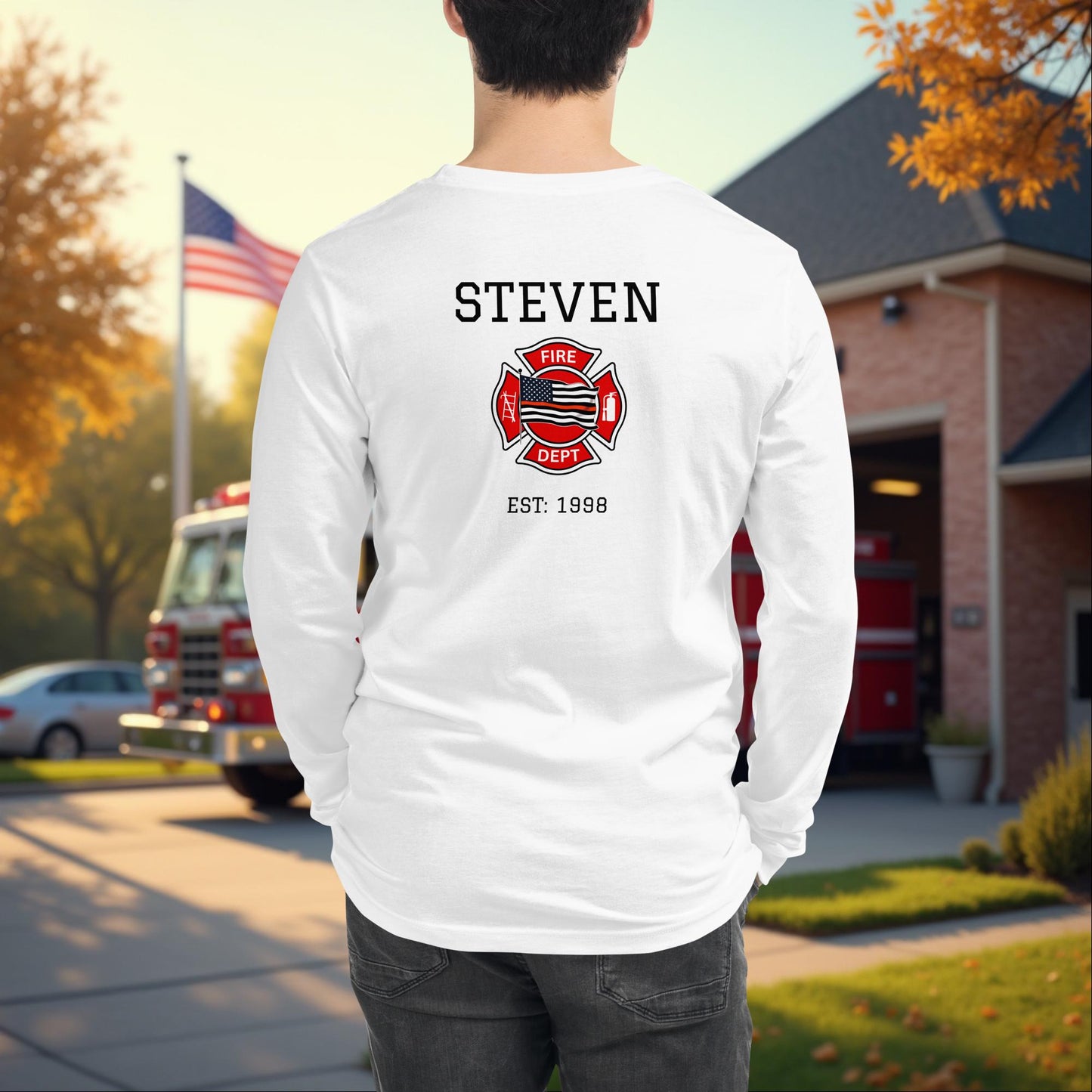 Rest and Recovery firefighter self-care long sleeve tee, wellness and mental health shirt