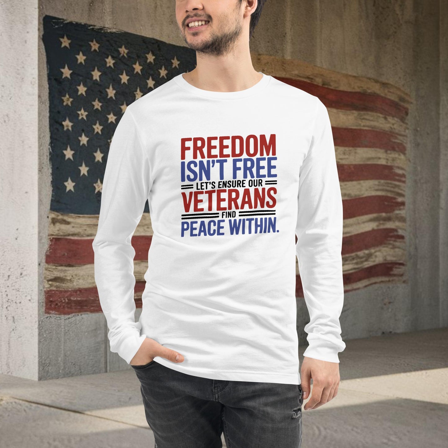 Freedom Isn’t Free shirt with PTSD awareness and veteran mental health support