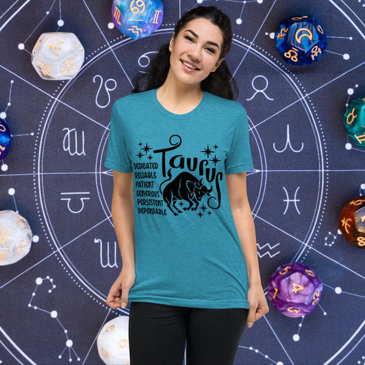 Taurus zodiac t-shirt, astrology short sleeve tee, horoscope star sign top