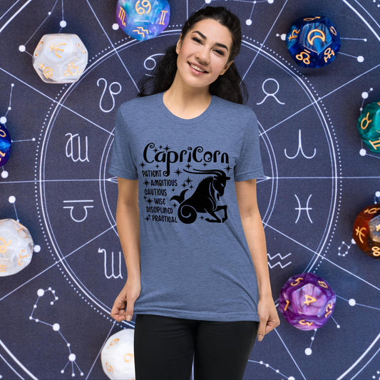 Capricorn zodiac t-shirt, astrology short sleeve tee, horoscope star sign top
