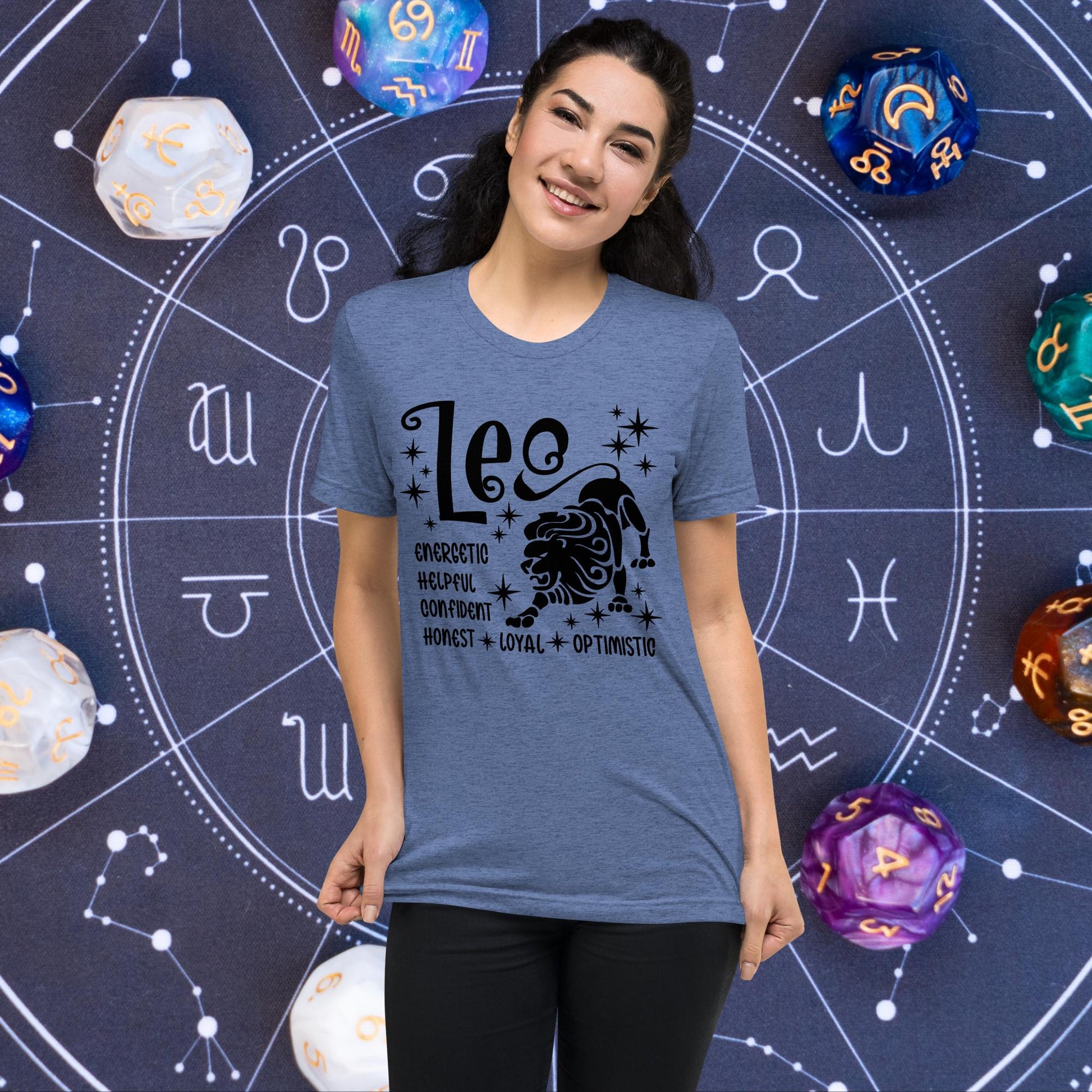 Leo zodiac t-shirt, astrology graphic tee, short sleeve horoscope shirt