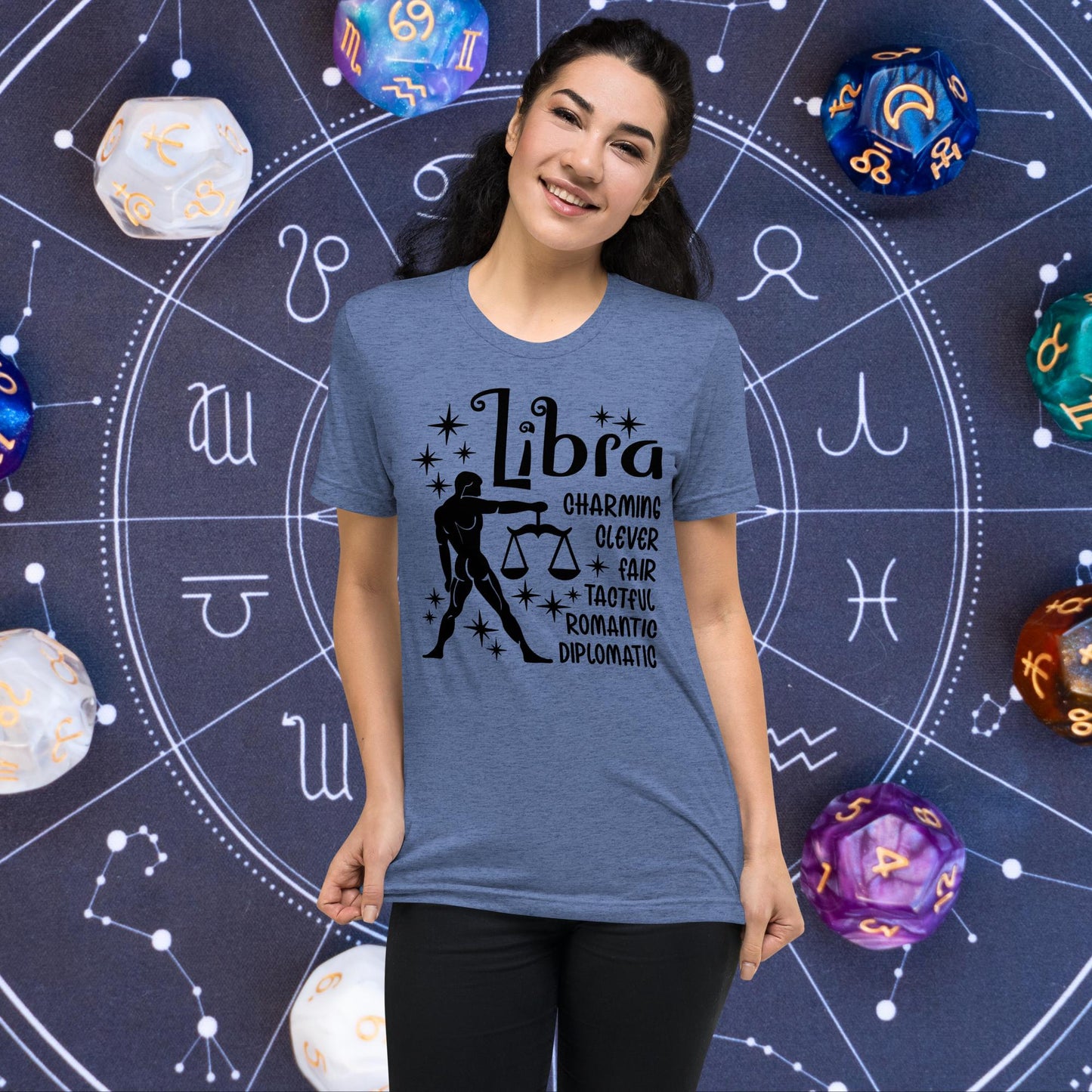Libra zodiac t-shirt, astrology short sleeve tee, horoscope star sign shirt