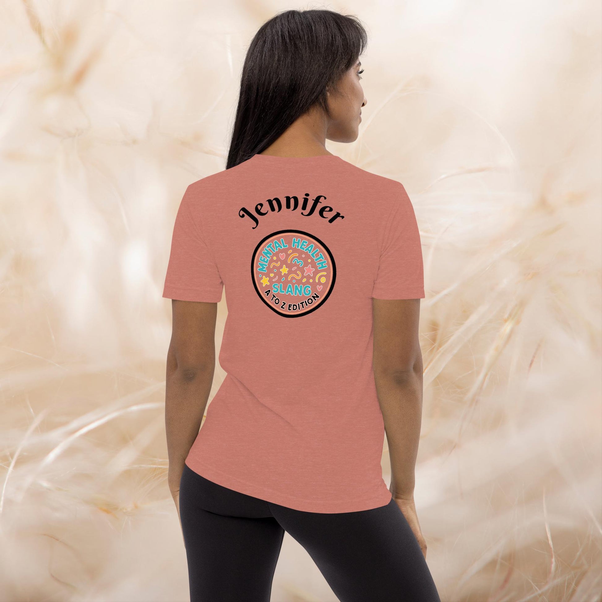 Brainwave Buzzwords A-Z Mental Health Slang Tee, Anxiety Support Shirt, Self-Care Apparel, Motivational Therapy Gift
