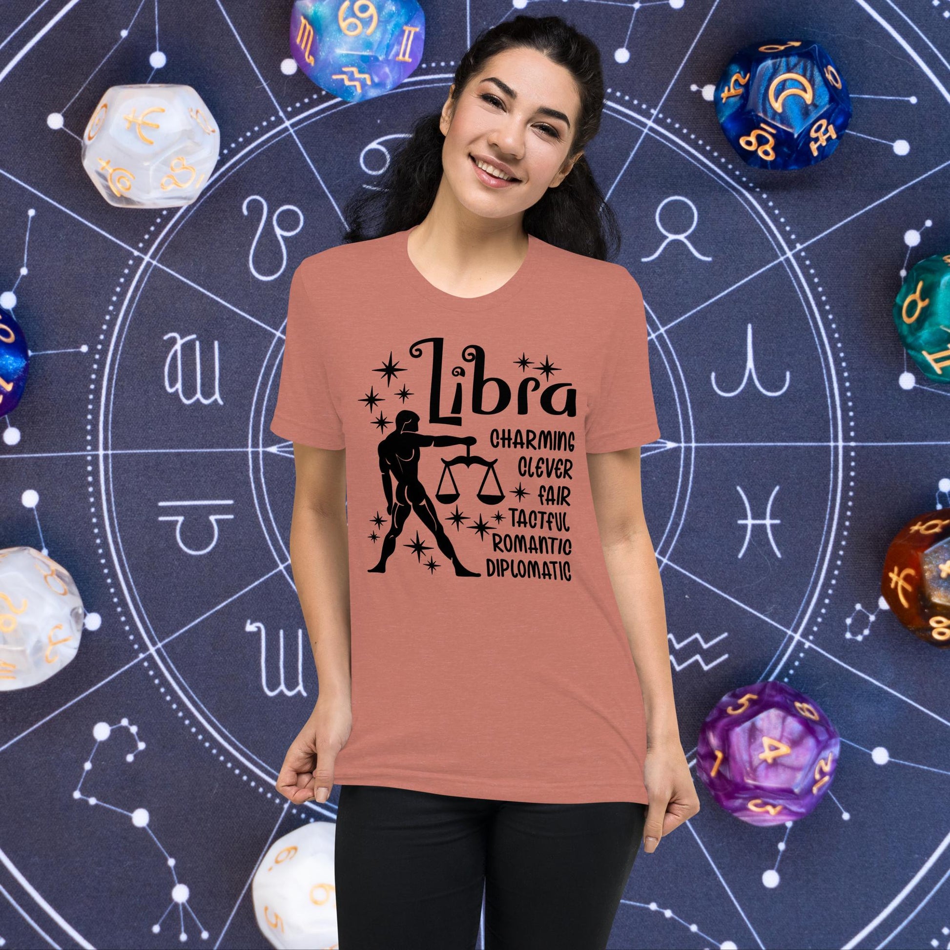 Libra zodiac t-shirt, astrology short sleeve tee, horoscope star sign shirt