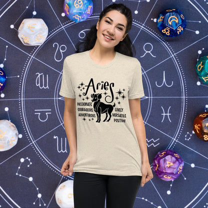 Aries zodiac t-shirt, astrology short sleeve tee, horoscope star sign shirt
