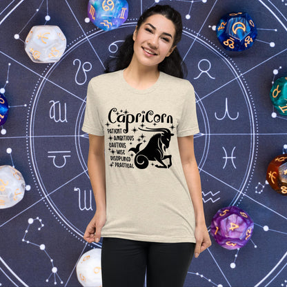 Capricorn zodiac t-shirt, astrology short sleeve tee, horoscope star sign top