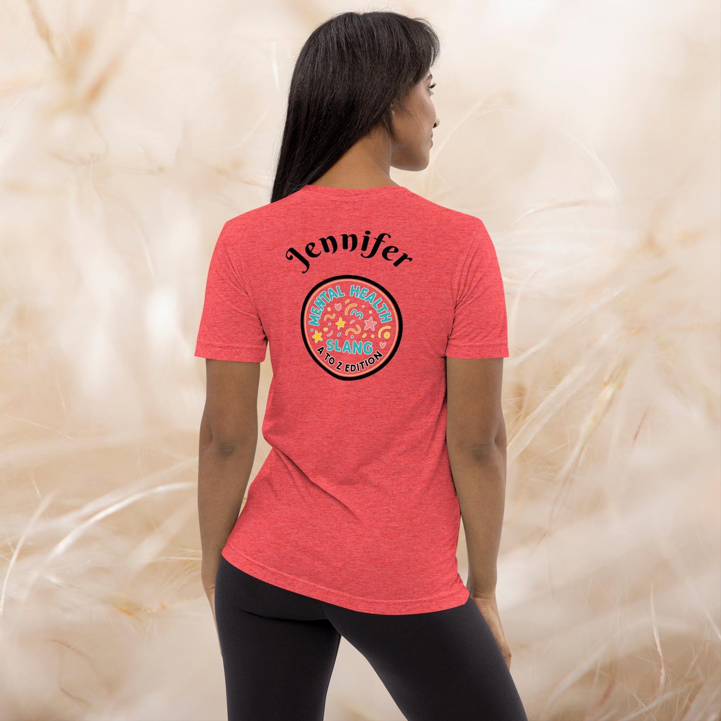 Headspace Lingo A-Z Mind Glossary T-Shirt, custom mental wellness tee with slang phrases, perfect for therapy and self-care