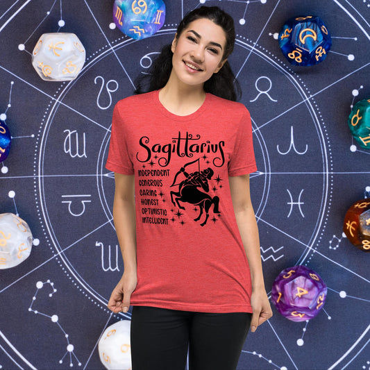 Sagittarius zodiac t-shirt, astrology graphic tee, short sleeve horoscope shirt