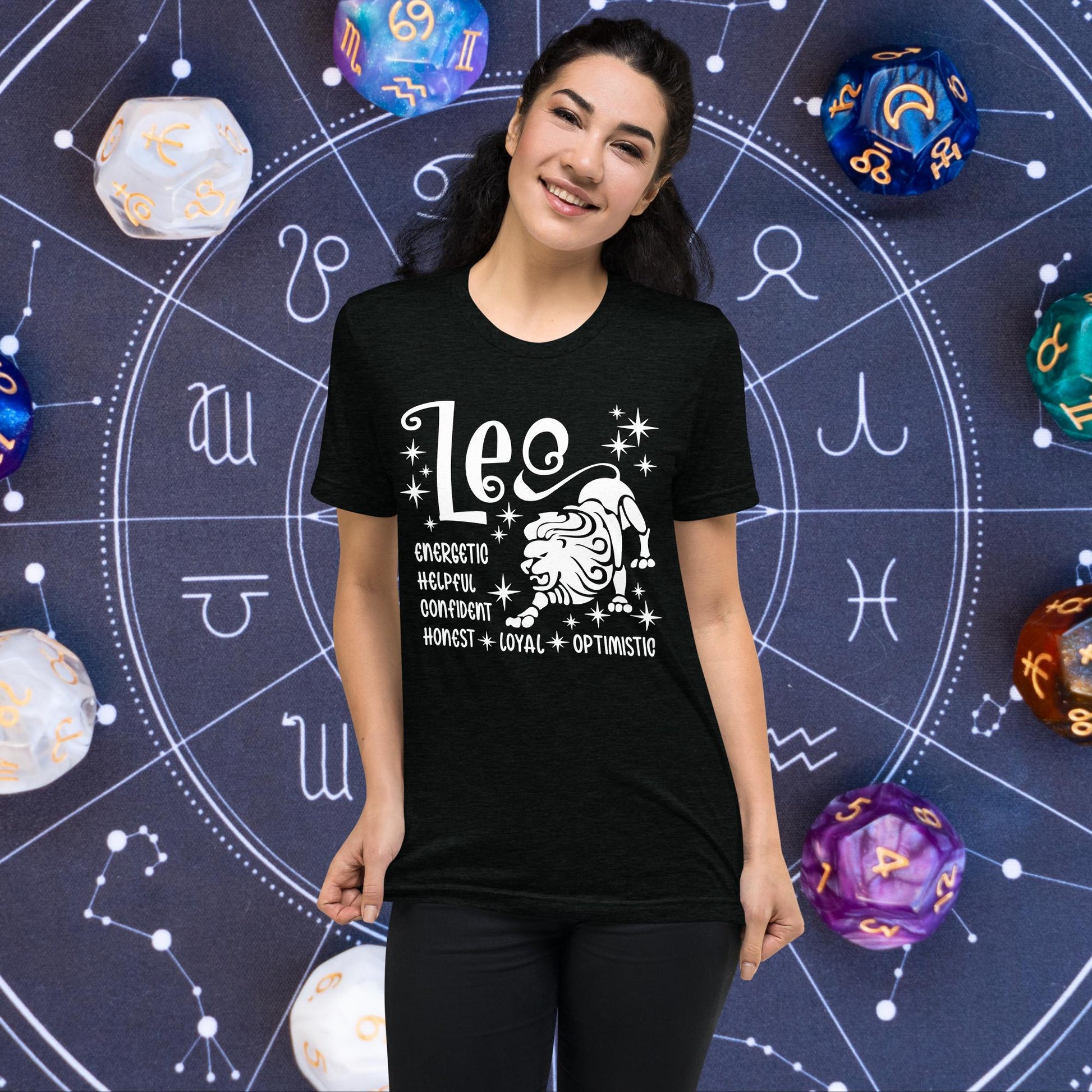 Leo zodiac t-shirt, astrology graphic tee, short sleeve horoscope shirt