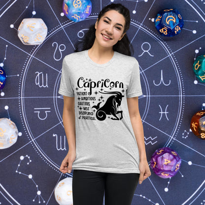 Capricorn zodiac t-shirt, astrology short sleeve tee, horoscope star sign top
