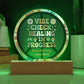 Vibe Check Healing in Progress 7" LED Plaque - Therapy Decor & Self - Care Gift - MySisterIsASurvivor
