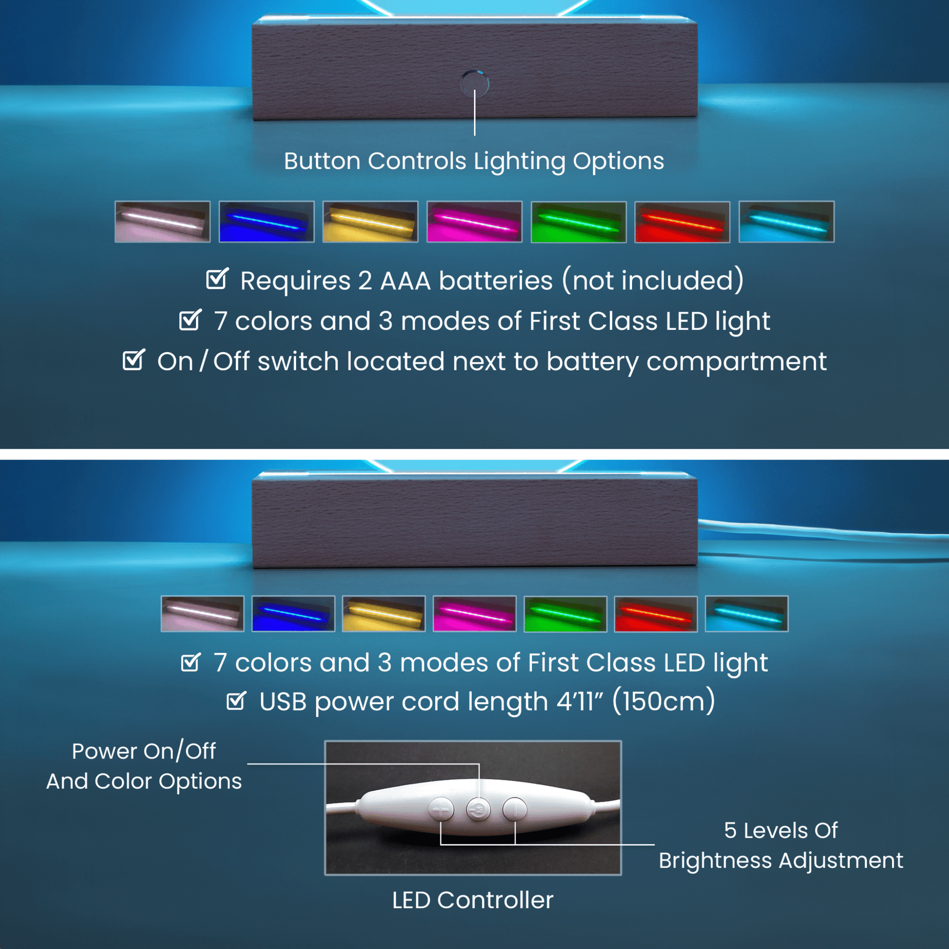 Vibes First Worries Later 7" LED Plaque - Mental Health Decor & Encouragement - MySisterIsASurvivor