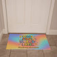 Vibes First Worries Later Welcome Mat - Retro Mental Health Entry Rug - MySisterIsASurvivor