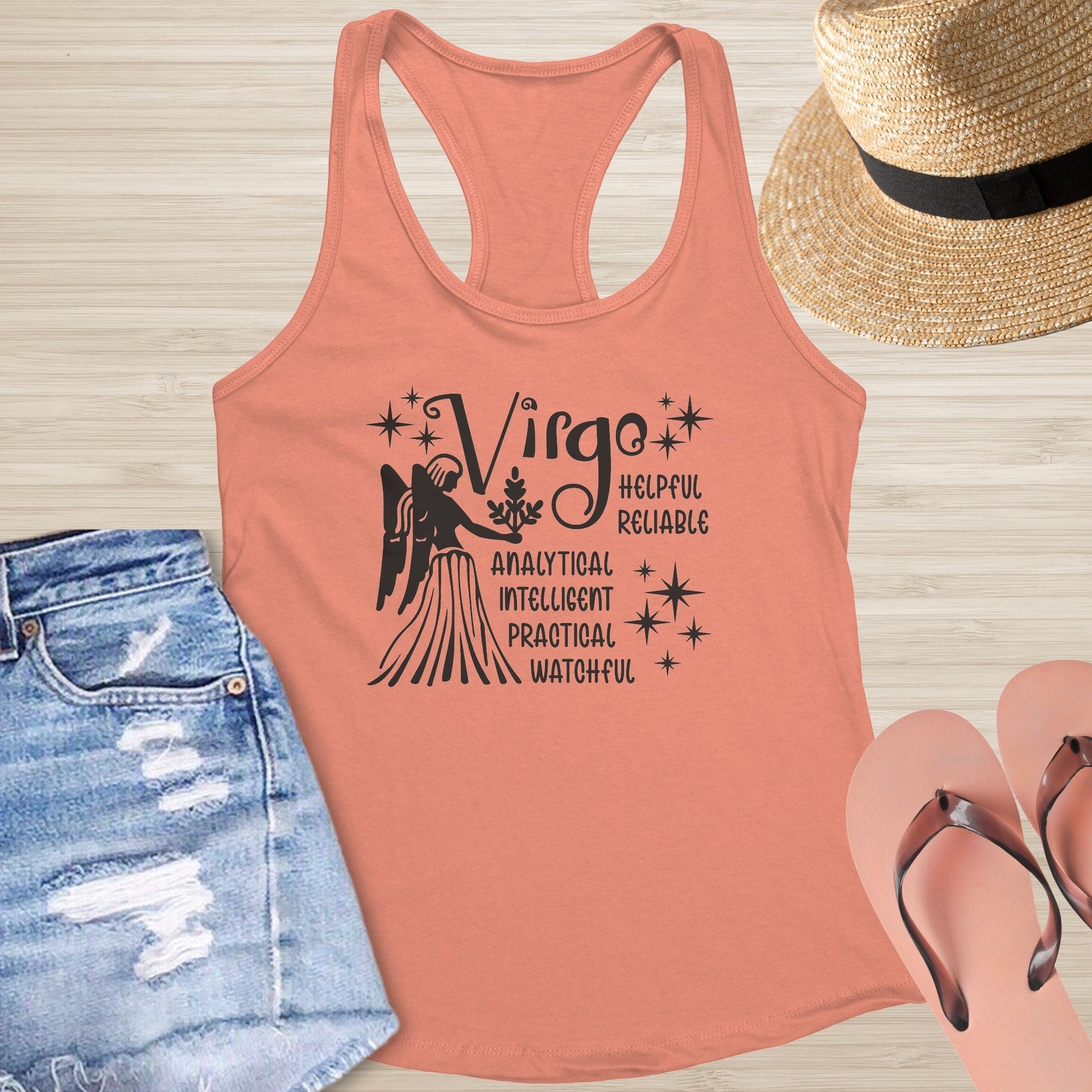 Virgo Racerback Tank - Thoughtful Healing Tank for Mental Strength & Self - Care - MySisterIsASurvivor