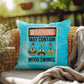 Warning: May Contain Mood Swings Indoor/Outdoor Pillow, Custom Anxiety Relief Cushion for Mental Health Support & Self - Care - MySisterIsASurvivor