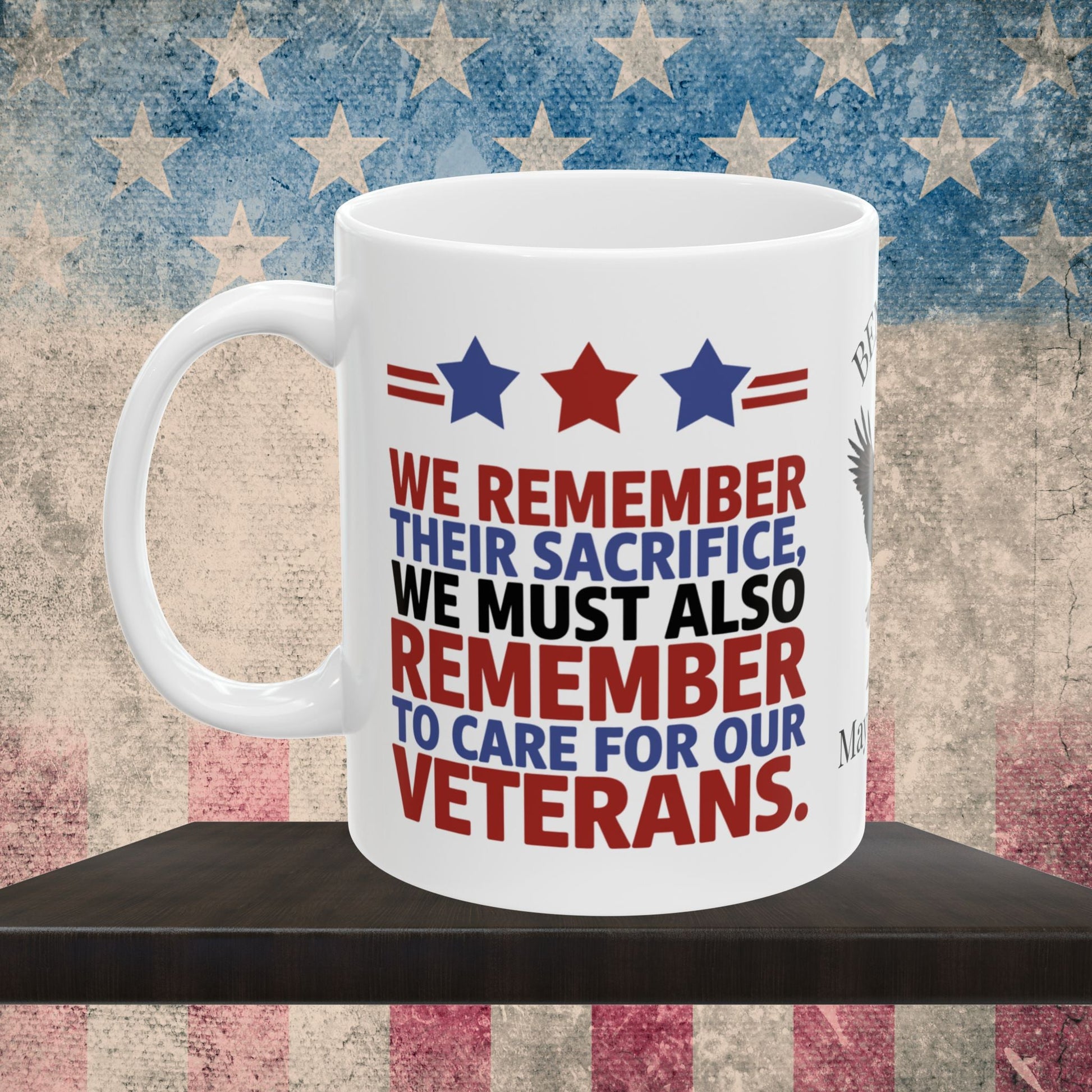 We Remember Their Sacrifice Memorial Day mug - PTSD support, military tribute, veteran memorial tribute