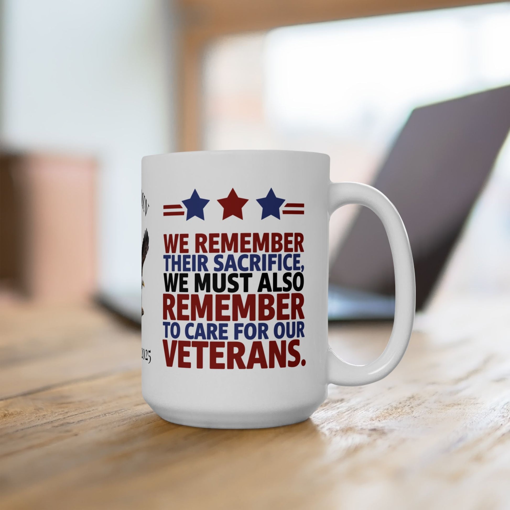 We Remember Their Sacrifice Memorial Day mug - PTSD support, military tribute, veteran memorial tribute