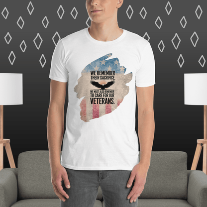 We Remember Their Sacrifice T-Shirt | Veteran Tribute Gift | PTSD Awareness Shirt | Memorial Day Tee | Mental Health Support Unisex Shirt