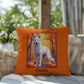 German Shepherd White Coat Pillow, Indoor Outdoor Dog Cushion, Personalized Dog Lover Accent