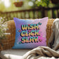 Wish Click Slay Y2K throw pillow custom name empowerment gift - MySisterIsASurvivor
